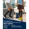 Pembrook - Calcetines de compresión ligeros de algodón para hombre,