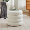 ONEVOG Round Storage Ottoman, 20" Small Ottomans Table with Removable