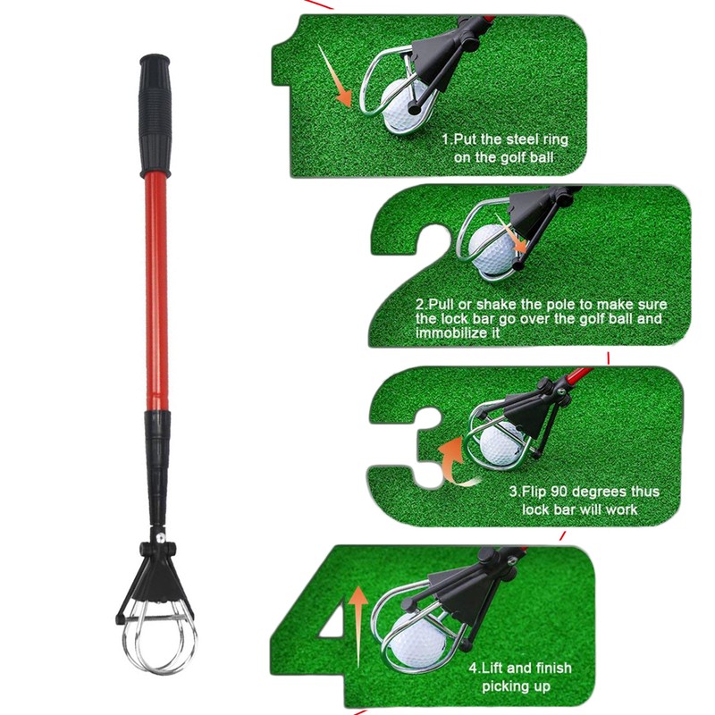 Telescopic Retract Ball Retriever Ball Pick Up Portable Non Slip