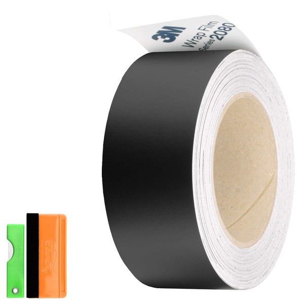 EZAUTO WRAP 4 inches x 25 Feet Matte Black 3M