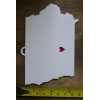 IOWA STATE OUTLINE DES MOINES HEART CUTOUT HOLIDAY ORNAMENT USA