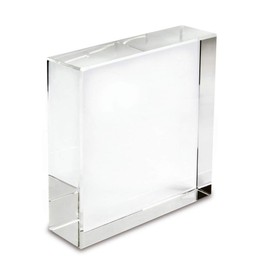 Ten Varotto & Co. EL35380 cm Square Crystal Paperweight 10 x 10 x 3h