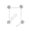 Alessi Tripod GCH01 Design Topfuntersatz mit verstellbaren Teilen, verchromt Zamak,