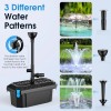POPOSOAP Pond Filter with Pump Fountain Kits, 660GPH S104, Black+blue