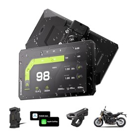 R7X - visualización inalámbrica para motocicleta, Apple CarPlay y Android, cuna de liberación rápida (comodidad estilo BMW), visualización de 7 pulgadas, 1200 Nits de 60 fps, IP69K