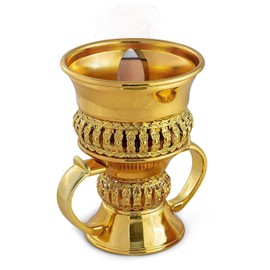AM Bakhoor - Quemador de Resina para Cono de Incienso - Quemador de carbón de Incienso | Oud Mirra incensador con cenicero y Pinza, Quemador De Incienso | Difusor de Incienso | Ideal para Yoga, SPA y