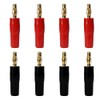 4VWIN Banana Plugs 4mm 24K Gold Plated for Speakers, Audio/Video