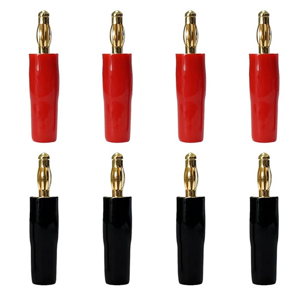 4VWIN Banana Plugs 4mm 24K Gold Plated for Speakers, Audio/Video