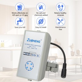 Electronic Water Descaler, Briidea Whole House Descaler with High Efficiency in Dissolving Scale for 5000-10000 sq ft Homes, 2” Pipes, Water Softener Alternative, No Chemicals, Salt or Filters