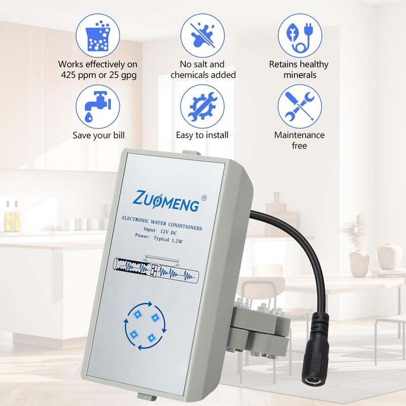 Electronic Water Descaler, Briidea Whole House Descaler with High Efficiency