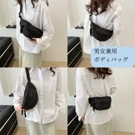 songhe Men's Body Bag, Women's, Lightweight, Unisex, Compact, Crossbody Bag, Canvas, Large Capacity, Lightweight Shoulder Bag, Unisex, Waist Pouch Travel, Black