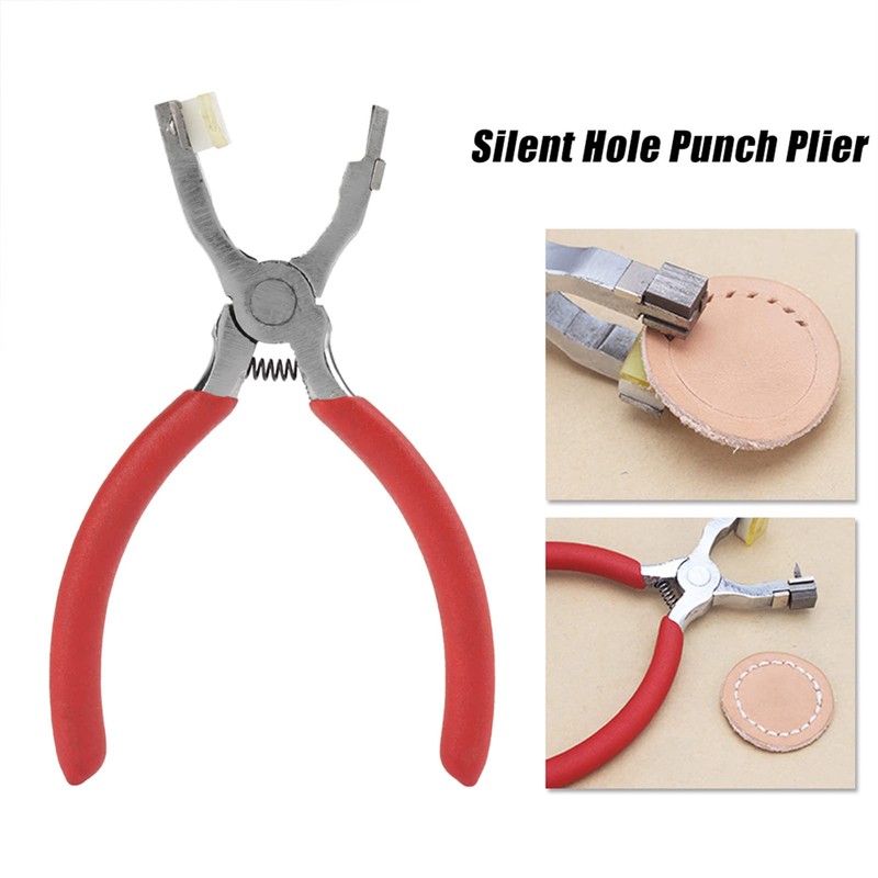 4mm Belt Hole Puncher for Leather, Noiselessly, Half Round Punch,