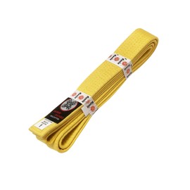 Ronin Brand Cinturón de rango de uniforme de artes marciales de color sólido, amarillo, verde, naranja, azul, morado, rojo, café y negro, calidad premium (amarillo, 2)