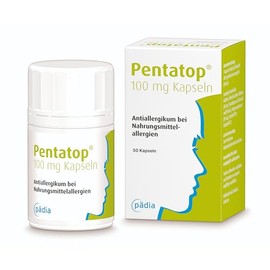 Pentatop 100 mg Capsules, Pack of 50 - For Symptom Prophylaxis of Food Allergies | Mast Cell Stabiliser with Sodium Cromoglicate | For Children from 2 Years and Adults | Very Well Tolerated
