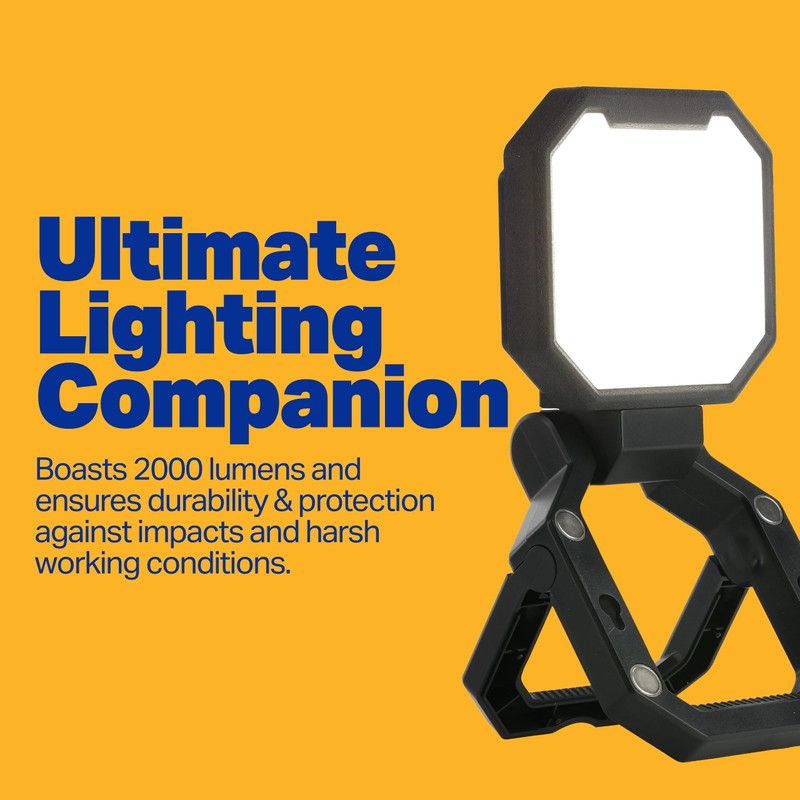 LUXPRO LP1690 Rechargeable Foldable Magnetic Work Light - 2000 Lumens