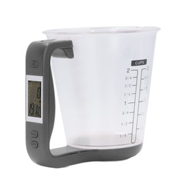 BORDSTRACT Digital Measuring Cup Scales, Baking Scales, Liquid Scales, 1 kg Kitchen Scales with LCD Display for Coffee Milk Spices (Black)
