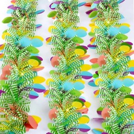 Guirnalda de oropel de Pascua de 33 pies, guirnalda colorida de oropel de huevo, guirnalda de primavera con purpurina metálica brillante para decoración de puerta de fiesta de Pascua (1