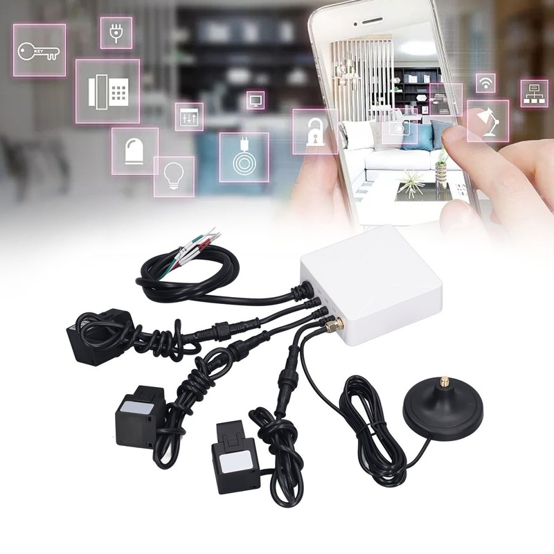 WIFI 3 Phase Smart Electricity Meter with 3x750A Circuit Water