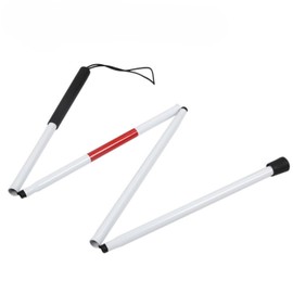 White Cane Folding Telescopic Cane, Long Type, For Visually Impaired People, Safety Cane, Aluminum White Cane, Folding Cane, NYANDELMO ND-0131-R11