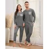 Frcdaunrs Couple Pjs Matching Sets Warm Sleepwear for His and