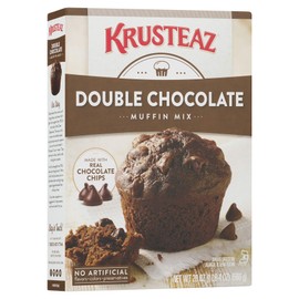 Krusteaz Muffin Mix, Double Chocolate Muffin Mix, Made with Real Chocolate Chips & No Artificial Flavors, Colors or Preservatives, 20 OZ Box (Pack of 6)