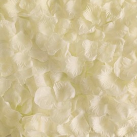 1500 PCS Separated Artificial Ivory Rose Petals ,Ivory Silk Petals for Romantic Night for him for her set, Faux Ivory Flower Girl Petals for Weddings Valentine Day Party Romantic Decoration