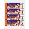 Ticket Paper A4: 4 Tickets with 2 Stubby Tickets (2