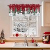 Winter Christmas Snowman Xmas Holiday Kitchen Valances for Windows, Xmas