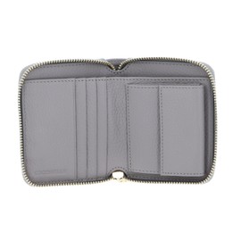 Coccinelle Metallic Soft Leather Zip Around Wallet Light Grey, light grey