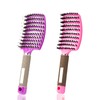 ZMD 2PC Curved Vented Detangling Hair Brushes,Boar Bristles Hair Brush,Vent