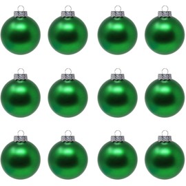 DIY Christmas Baubles Set for Kids and Adults - Christmas Decorations for DIY Crafts, Painting, Drawing, Large 3.15 Inches, Green Matte Blank, Set of 12