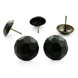 60PCS Big Size 1-Inch Matte Black Upholstery Tacks Vintage Design,Decorative Nails,Barn Door,Farmhouse Shutters Pins D25mmxL25mm (25mm Matte Black Turtle)