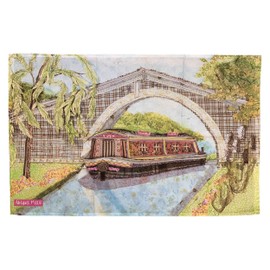 Abigail Mill Cotton Tea Towel Canal Barge