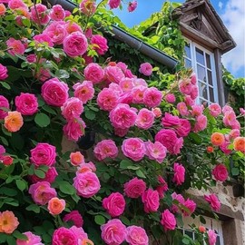 800 Climbing Rose & 200 Jasmine Seeds – Lush, Scented Bloomers for Pergolas, Fences & Patios - Specification: blue rose  2000pcs+400pcs