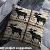 Feelyou Moose Upholstery Fabric by The Yard, Farmhouse Wild Moose