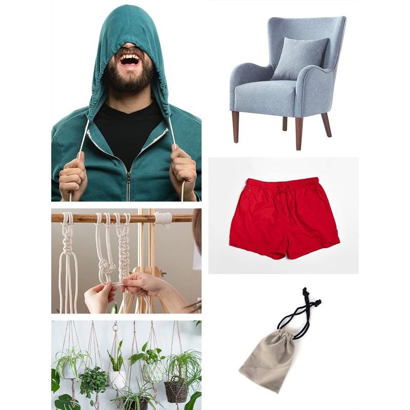 Mandala Crafts Red Soft Replacement Drawstring Cords for Sweatpants Bags