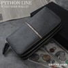 Multi-functional Large Capacity Python Switchable Long Wallet, Men's, W Zipper,