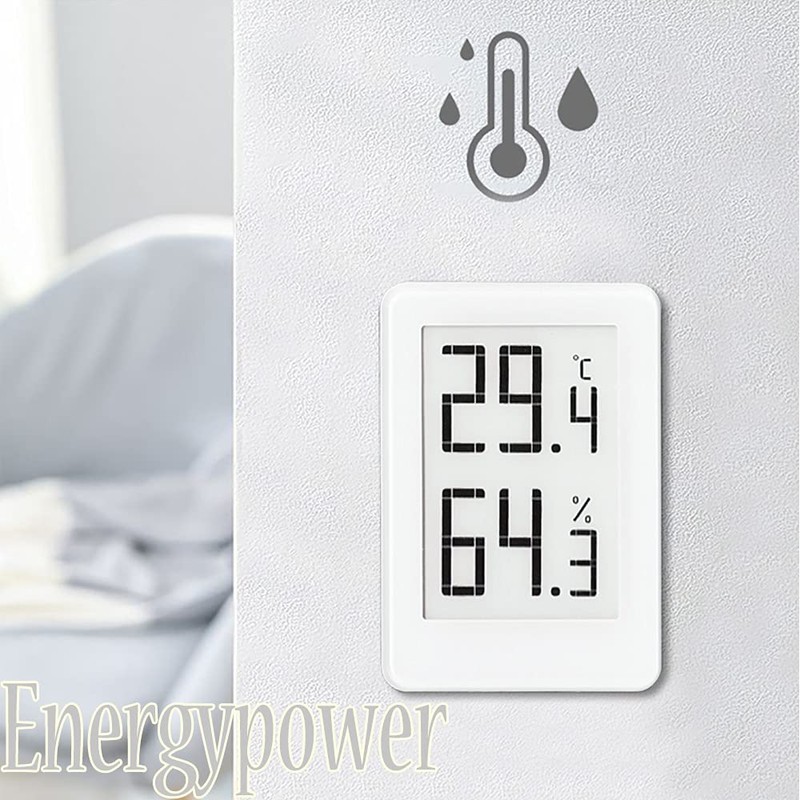 EnergyPower e-ink Display, Thermometer/Hygrometer, Electronic Paper, Easy to Read Like