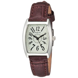 Arias WW20029A Women's Analog Wristwatch, Waterproof, Leather Strap, White, Dial, Braun