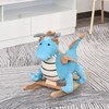Qaba Kids Plush Ride-On Rocking Horse Toy Dinosaur Ride Rocking