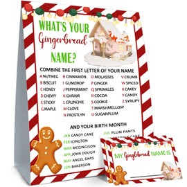 Christmas Gifts-Christmas Party Decorations-Christmas Decorations-Christmas Party Games-What is Your Gingerbread Name?