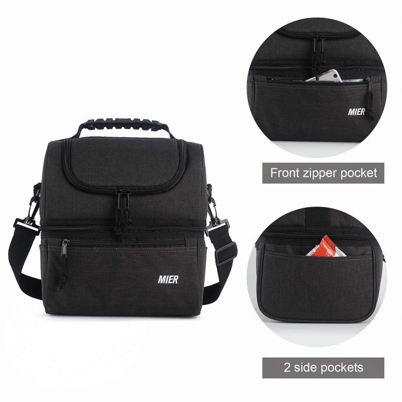 MIER Insulated Lunch Box Insulated Cool Tote Bag Lunch Kit
