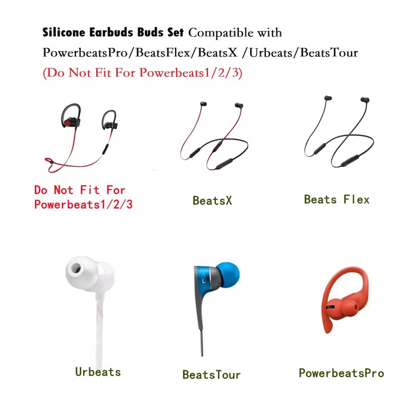 CYADCI Ear Tips Replacement Earbud Tips Compatible with Beatsx,Compatible with