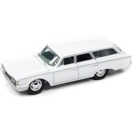 Johnny Lightning 1960 Ford Ranch Wagon White 007 James Bond from Russia with Love (1963) Movie Pop Culture 2022 Release 2 1/64 Diecast Model Car