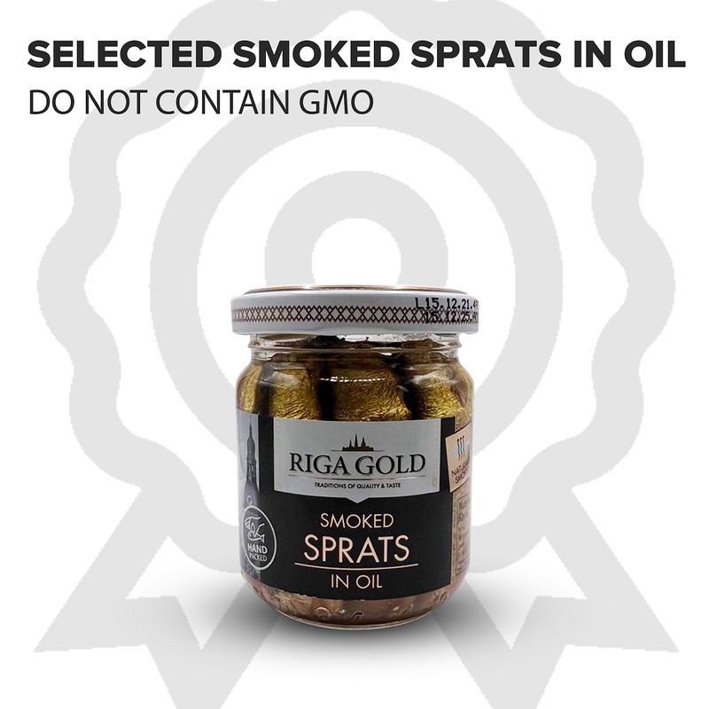 Riga Gold Smoked Sprats in Oil - Wild Caught (Pack
