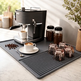 Silicone Heat Resistant Coffee Mat Tray for Kitchen and Vegetables - Non-Slip Protector