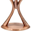 Contemporary Hanukkah Menorah, Polished, Non-tarnishing, Holds Most Hanukkah Candles (Copper)