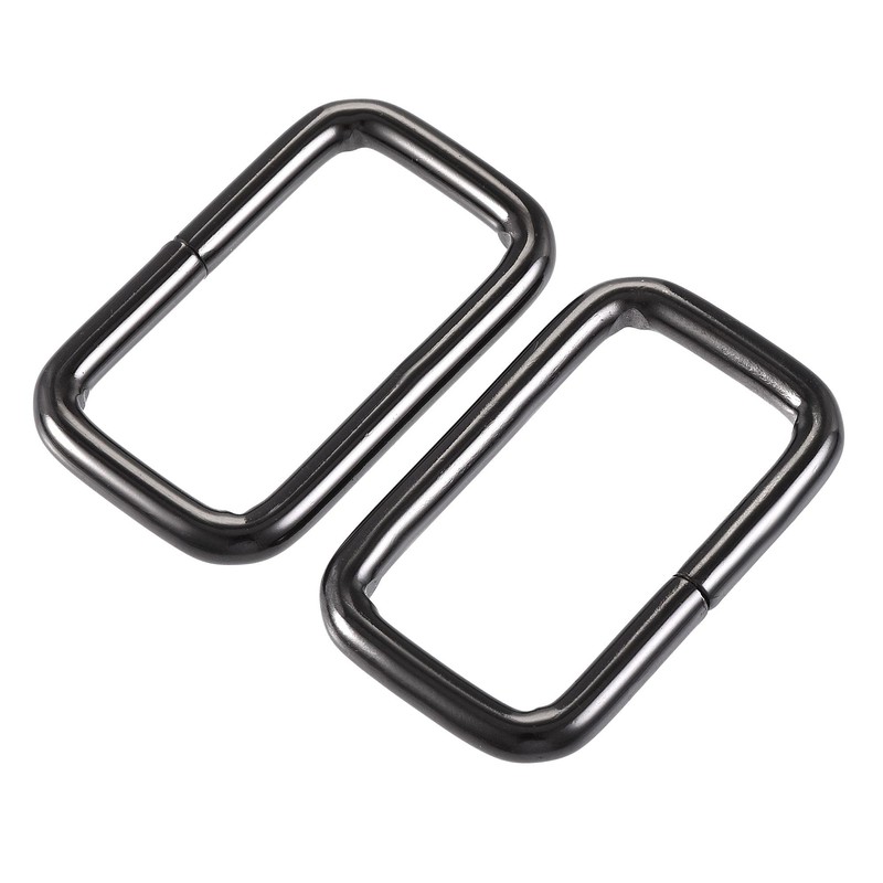 sourcing map Metal Rectangle Ring Buckles 38x20mm for Bags Belts