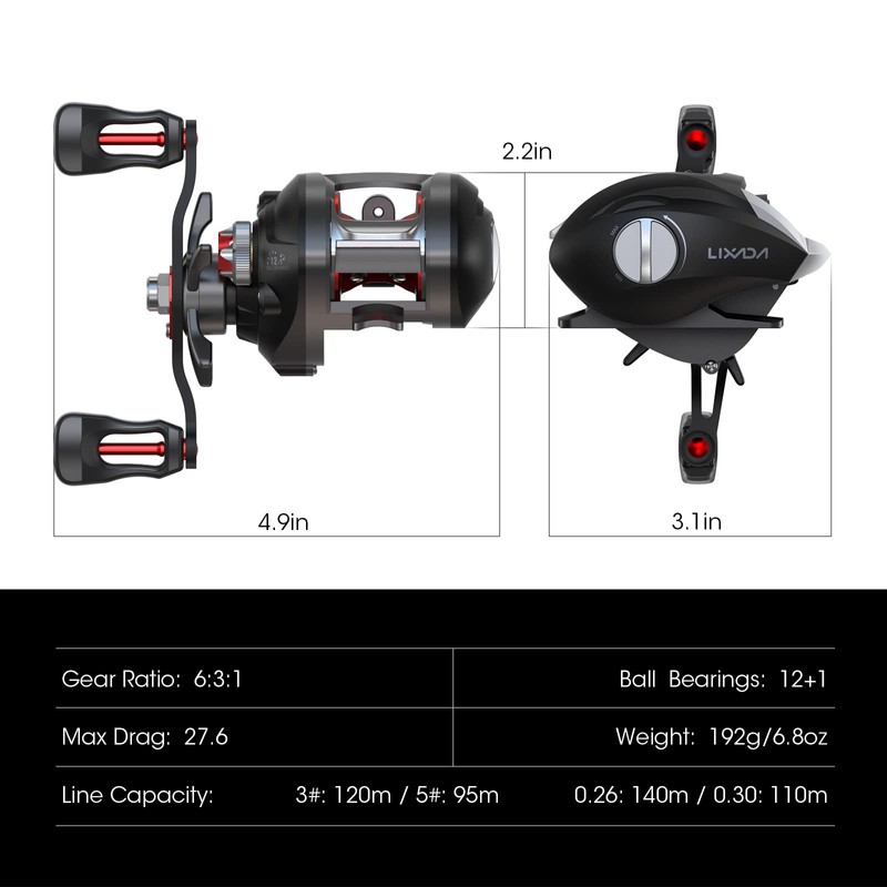 Lixada Fishing Reels, Spinning Reel Strong Corrosion Resistance Metal Saltwater