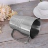 Stainless Steel Coffee Pitcher Cup with Scale 900ml, Household Silver
